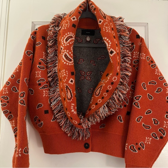 Alanui Bandana Fringed Jacquard Cardigan - Picture 4 of 12